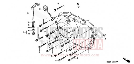 PANNEAU CARTER-MOTEUR D. XL650V5 de 2005